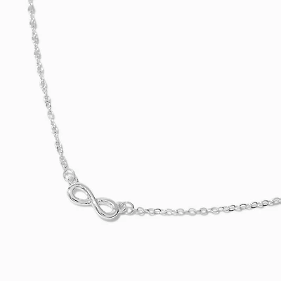 Silver-tone Mini Infinity Pendant Necklace