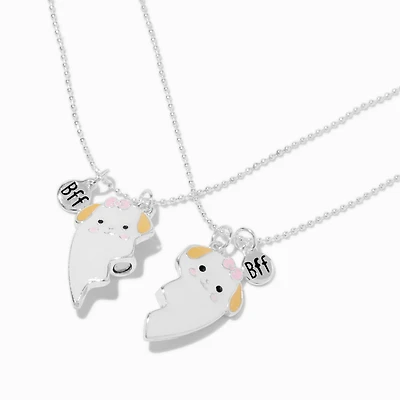 Best Friends UV Color-Changing Dog Split Heart Necklaces - 2 Pack