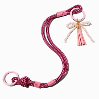 Pink Rhinestone Bow Bag Charm