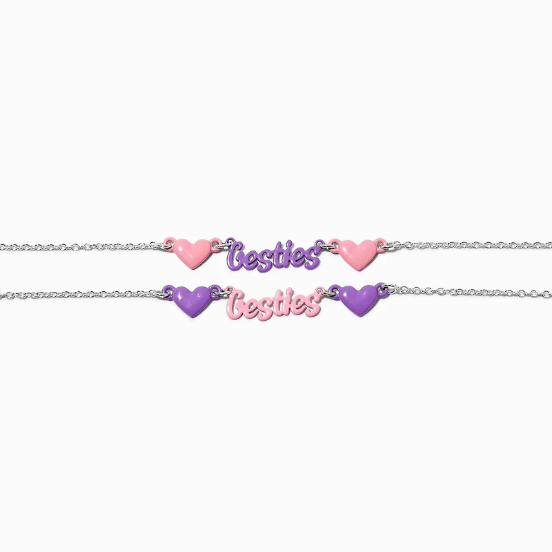 Best Friends Pink & Purple Besties Chain Bracelets - 2 Pack