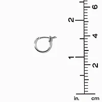 Silver-tone 10mm Hoop Earrings