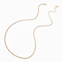 Gold-tone Curb Chain Necklace