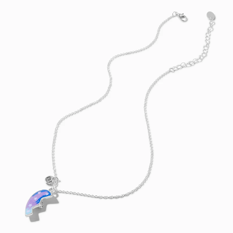 Best Friends Starry Split Heart Pendant Necklaces - 3 Pack