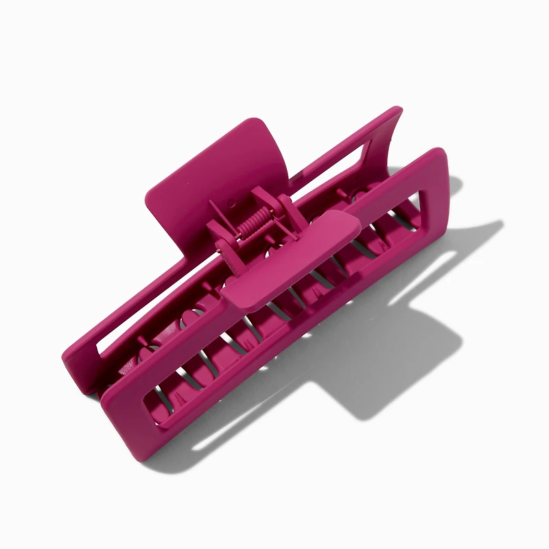 Raspberry Extra Large Rectangular Hair Claw