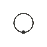 22G Black Sterling Silver Beaded Nose Ring