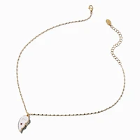 Best Friends White Split-Heart Pendant Necklaces - 2 Pack
