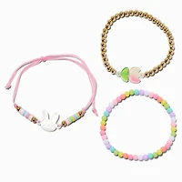 Claire's Club Bunny Bloom Bracelets - 3 Pack
