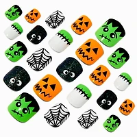 Halloween Icons Square Press On Faux Nail Set - 24 Pack