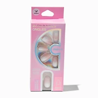 French Tip Ombré Medium Oval Vegan Faux Nail Set - 24 Pack