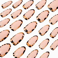 Cheetah Perimeter Stiletto Vegan Faux Nail Set - 24 Pack