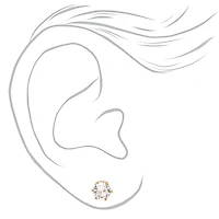 C LUXE by Claire's 18kt Gold Plated Cubic Zirconia 6mm Cupcake Stud Earrings