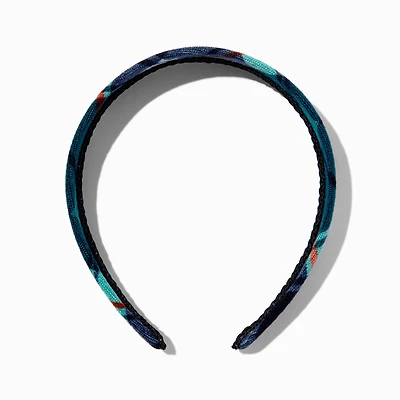 Blue Plaid Headband