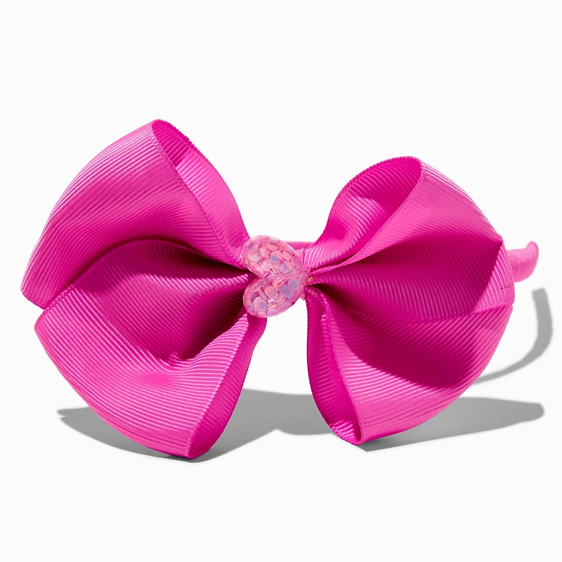 Claire's Club Pink Loopy Bow, Solid Purple & Blue Headbands - 3 Pack
