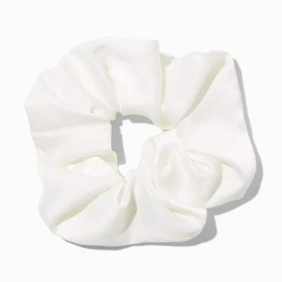 White Satin Hair Scrunchie