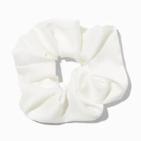 White Satin Hair Scrunchie