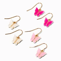 Glow in the Dark Butterfly 1" Drop Earrings - 3 Pack