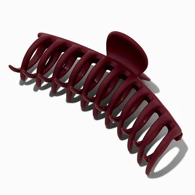 Matte Maroon Large Hair Claw