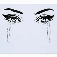 Silver Teardrop Eye Gems