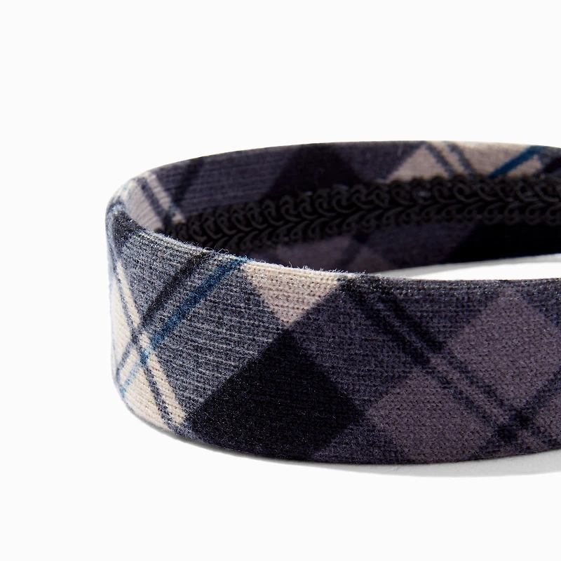 Black Plaid Headband