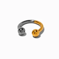 16G Mixed Metal Titanium Horseshoe Septum Nose Ring
