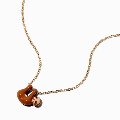 Swinging Sloth Pendant Necklace