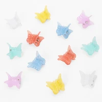 Pastel Butterfly Hair Claws - 12 Pack