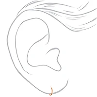 C LUXE by Claire's 18k Rose Gold Plated Cubic Zirconia Earring Set - 3 Pack
