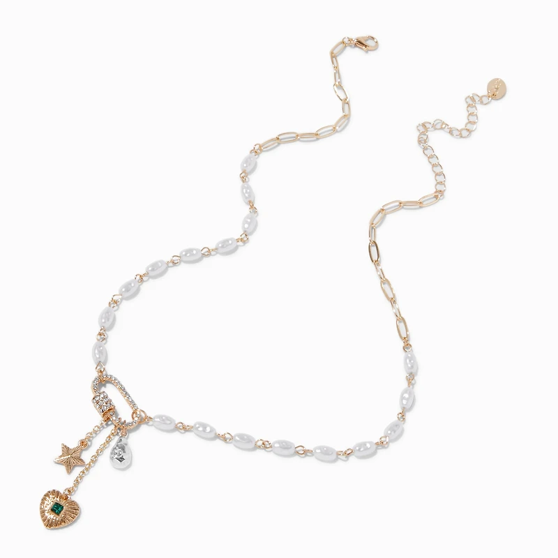 Gold-tone Celestial Toggle Pendant Necklace