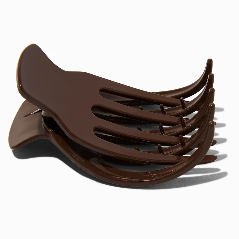 Extra Large Finger Hair Claw - Brown