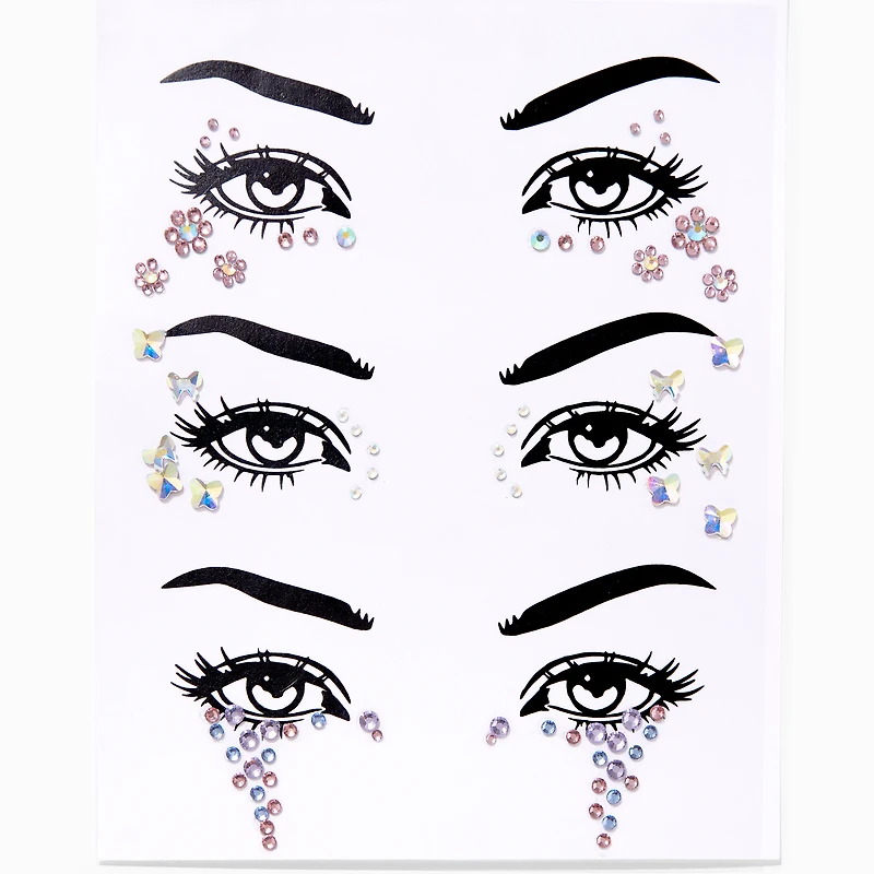 Pastel Floral Eye Gems - 3 Pack