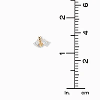 C LUXE by Claire's 18k Yellow Gold Plated Cubic Zirconia Bee Stud Earrings