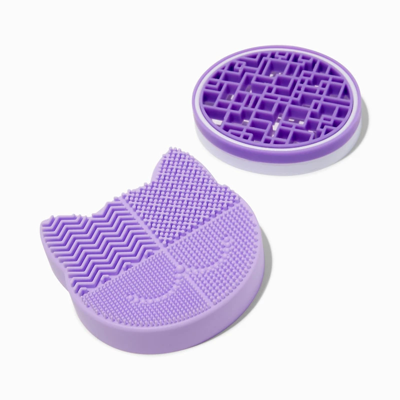 Purple Cat Makeup Brush Cleaner Set