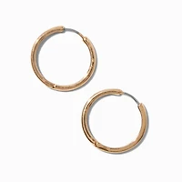Gold-tone 25mm Flat Hoop Earrings