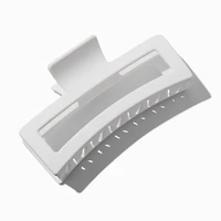 White Extra Large Rectangular Hair Claw