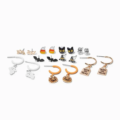 Halloween Mixed Stud & Drop Earrings - 9 Pack