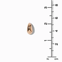 Gold-tone Bean 15mm Hoop Earrings