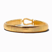 Gold-tone Crystal Horseshoe Stretch Bracelet