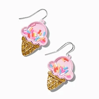 Strawberry Ice Cream Cone Shaker Drop Earrings