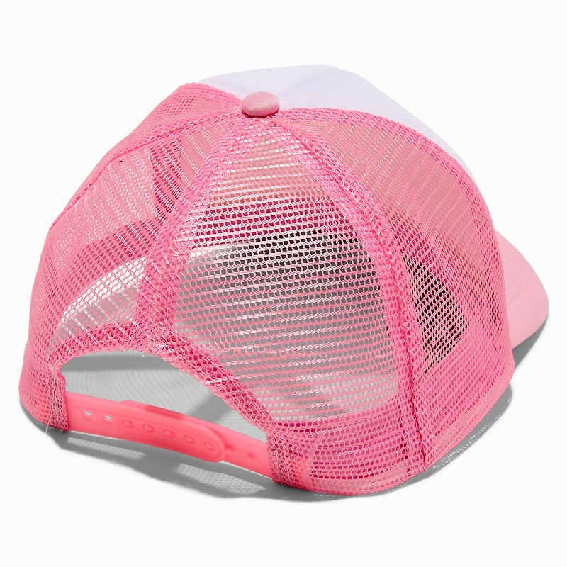 DIY Pink Trucker-Style Hat