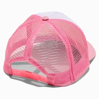 DIY Pink Trucker-Style Hat