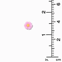 Pink Butterfly & Flower Stud Earrings - 9 Pack