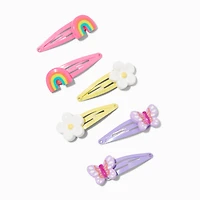 Claire's Club Rainbow, Butterfly, Daisy Snap Hair Clips - 6 Pack