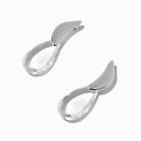Clear Lucite Teardrop Linear Drop Earrings