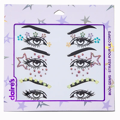 Star, Daisy & Butterfly Mixed Eye Gems - 3 Pack
