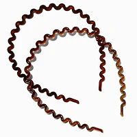 Shiny & Matte Tortoiseshell Zig Zag Headbands - 2 Pack