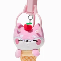 Plush Ice Cream Dog Claw Machine Keychain