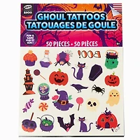 Ghoul Halloween Temporary Tattoos - 50 Pack