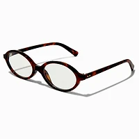 Tortoiseshell Oval Clear Lens Frames