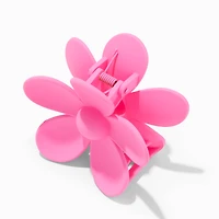 Fuchsia Matte Flower Hair Claw