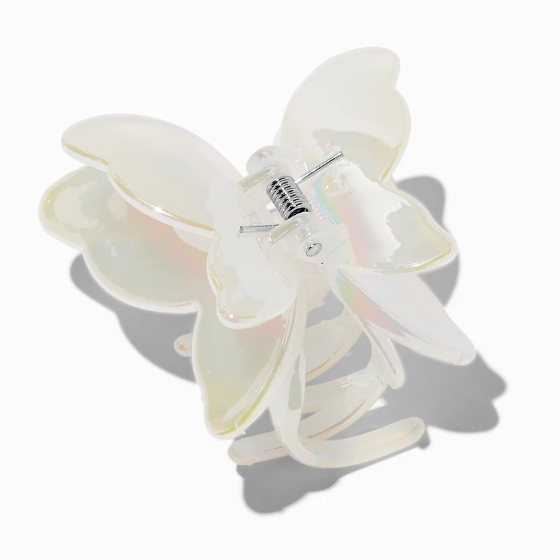 White Iridescent Butterfly Hair Claw